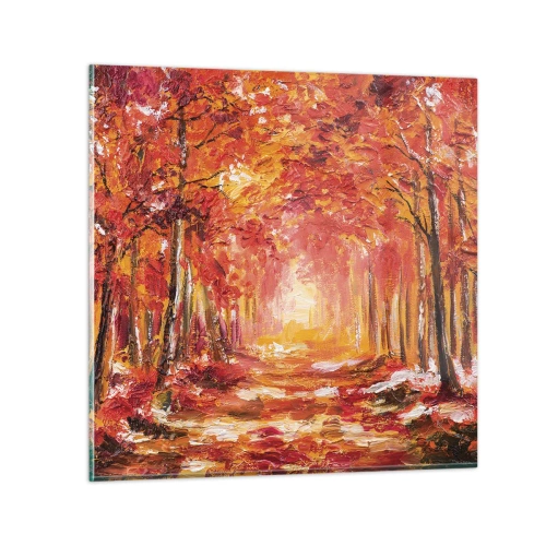 Glastavla - Bild på glas - Kopparskog - 30x30 cm