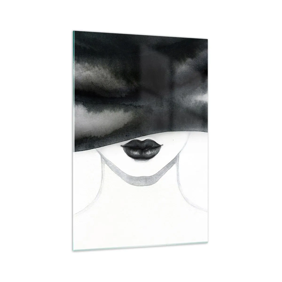 Glastavla - Bild på glas - Sensuell hemlighet - 70x100 cm