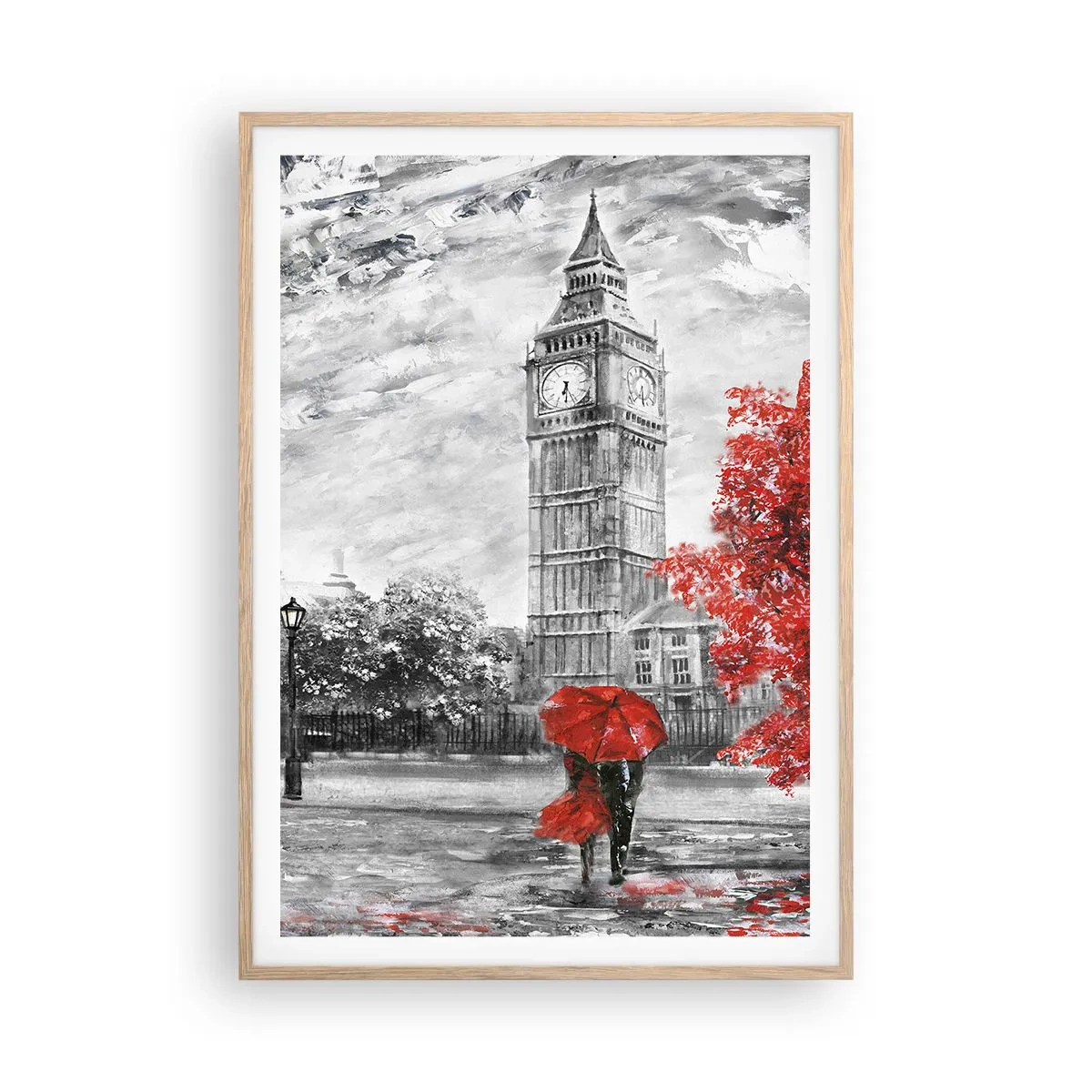 Affisch i ram av ljusek - Spännande dag - 70x100 cm