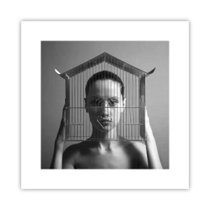 Affisch - Något surrealistisk porträtt - 30x30 cm