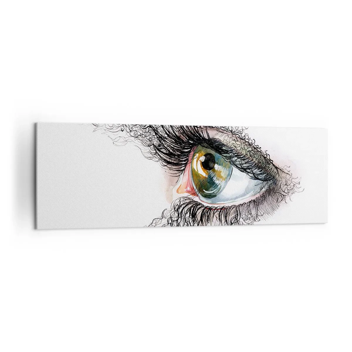 Canvastavla - Bild på duk - Titta rakt in i själen - 160x50 cm