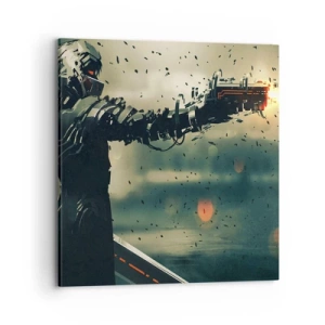 Canvastavla - Bild på duk - Dödlig vapen - din egen Terminator - 70x70 cm