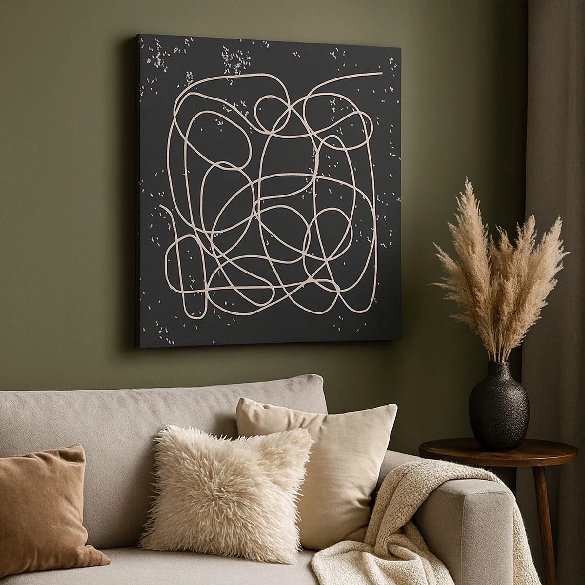 Canvastavla - Bild på duk - Vilsegångna tankar - 30x30 cm