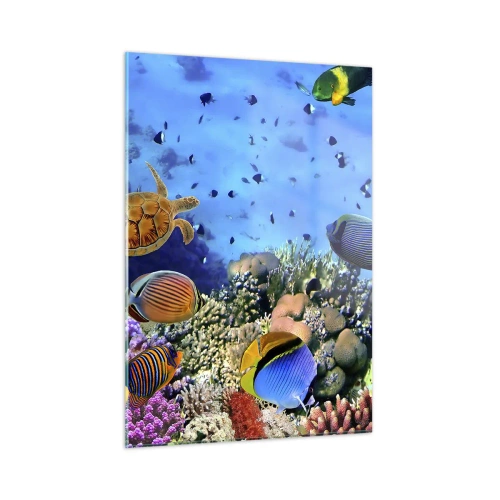 Glastavla - Bild på glas - Vad vet vi om livet... - 50x70 cm
