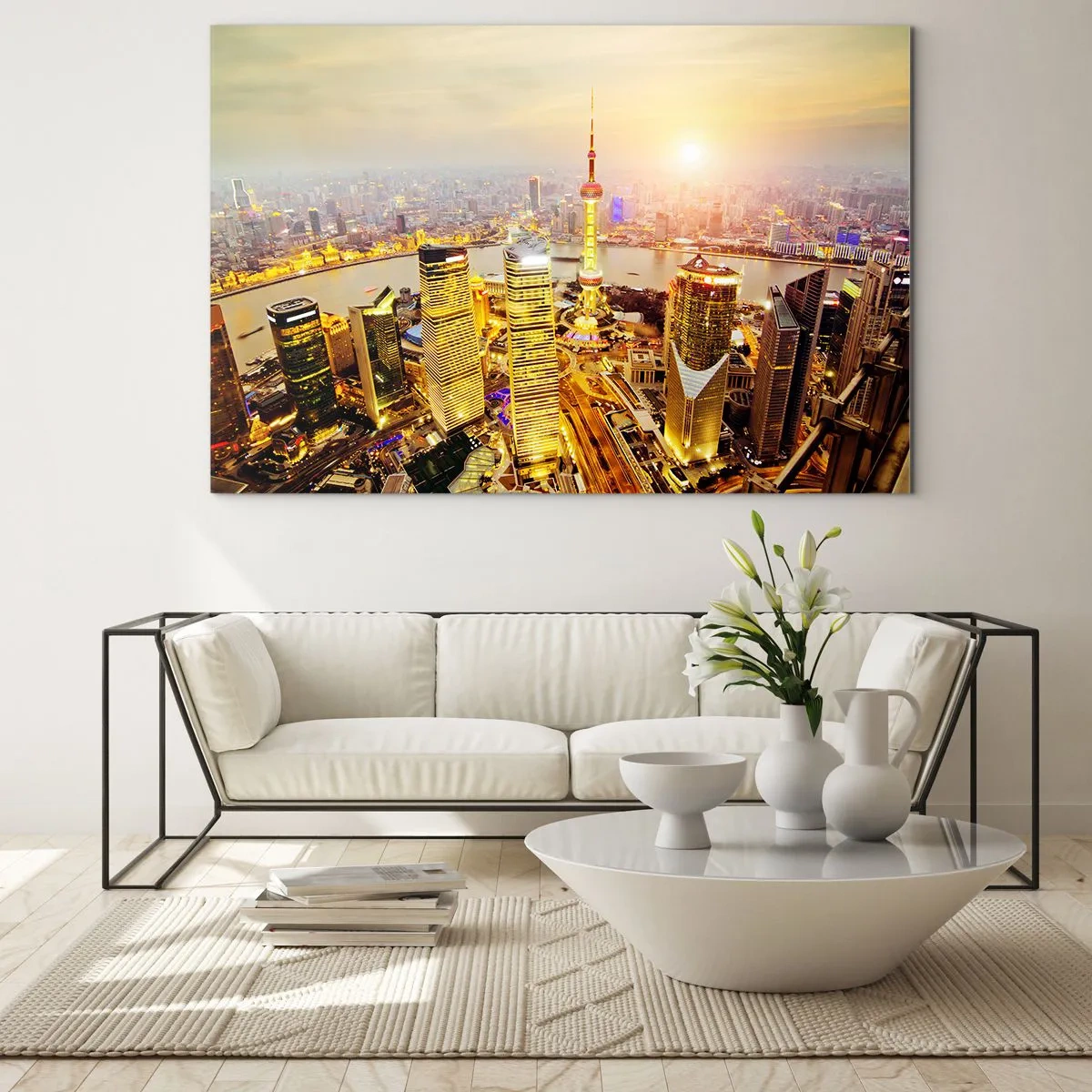 Glastavla - Bild på glas - Asiatisk dröm - 100x70 cm