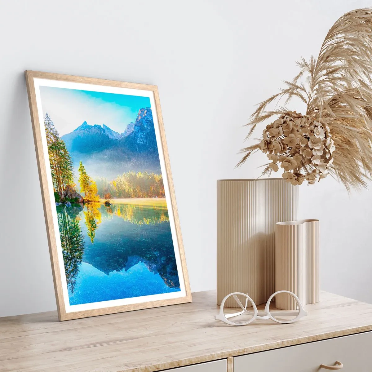 Affisch i ram av ljusek - Majestät och sötma - 70x100 cm