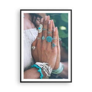 Affisch i svart ram - Välkommen till existensens centrum - 70x100 cm