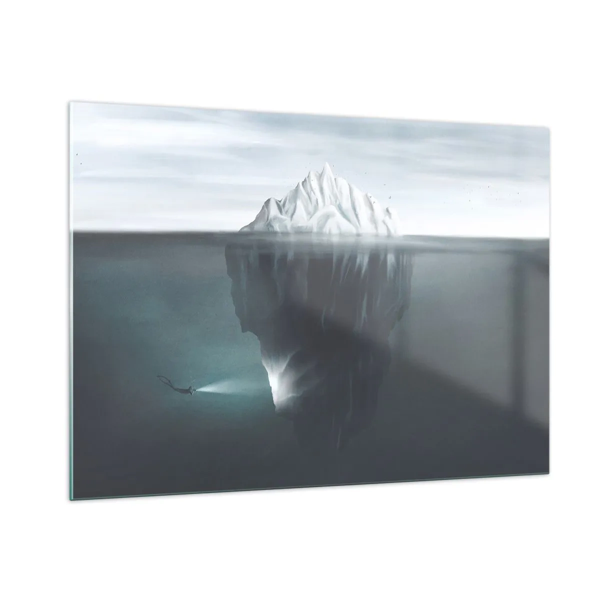 Glastavla - Bild på glas - Undervattensmysterium - 100x70 cm