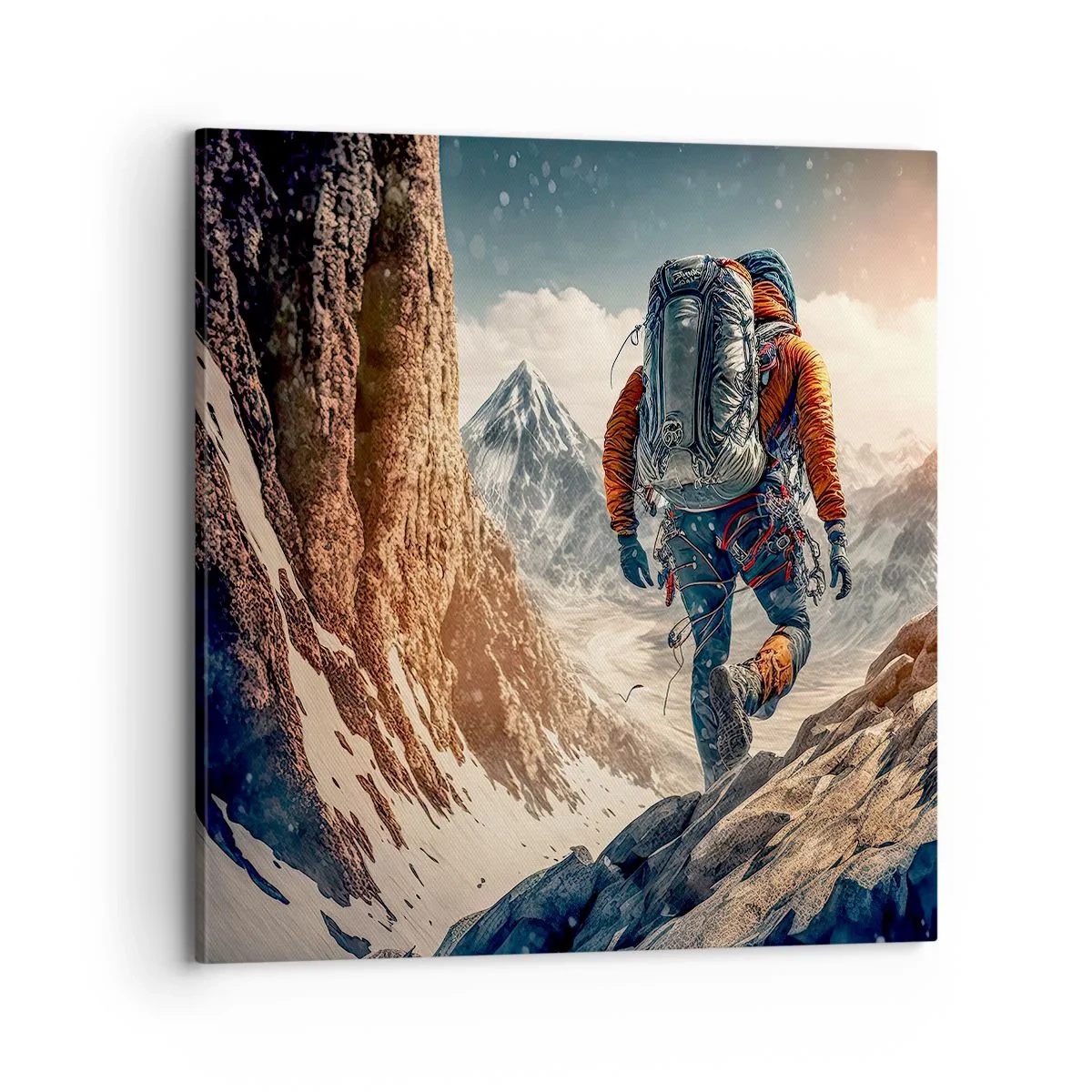 Canvastavla - Bild på duk - Ensam krigare - 70x70 cm