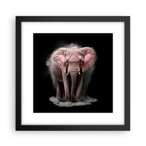 Affisch i svart ram - Tänk inte på en rosa elefant! - 30x30 cm