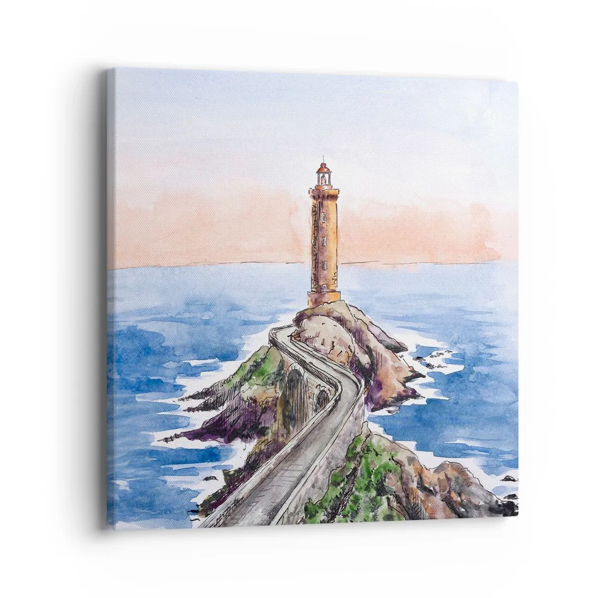 Canvastavla - Bild på duk - Vänd mot havet - 40x40 cm