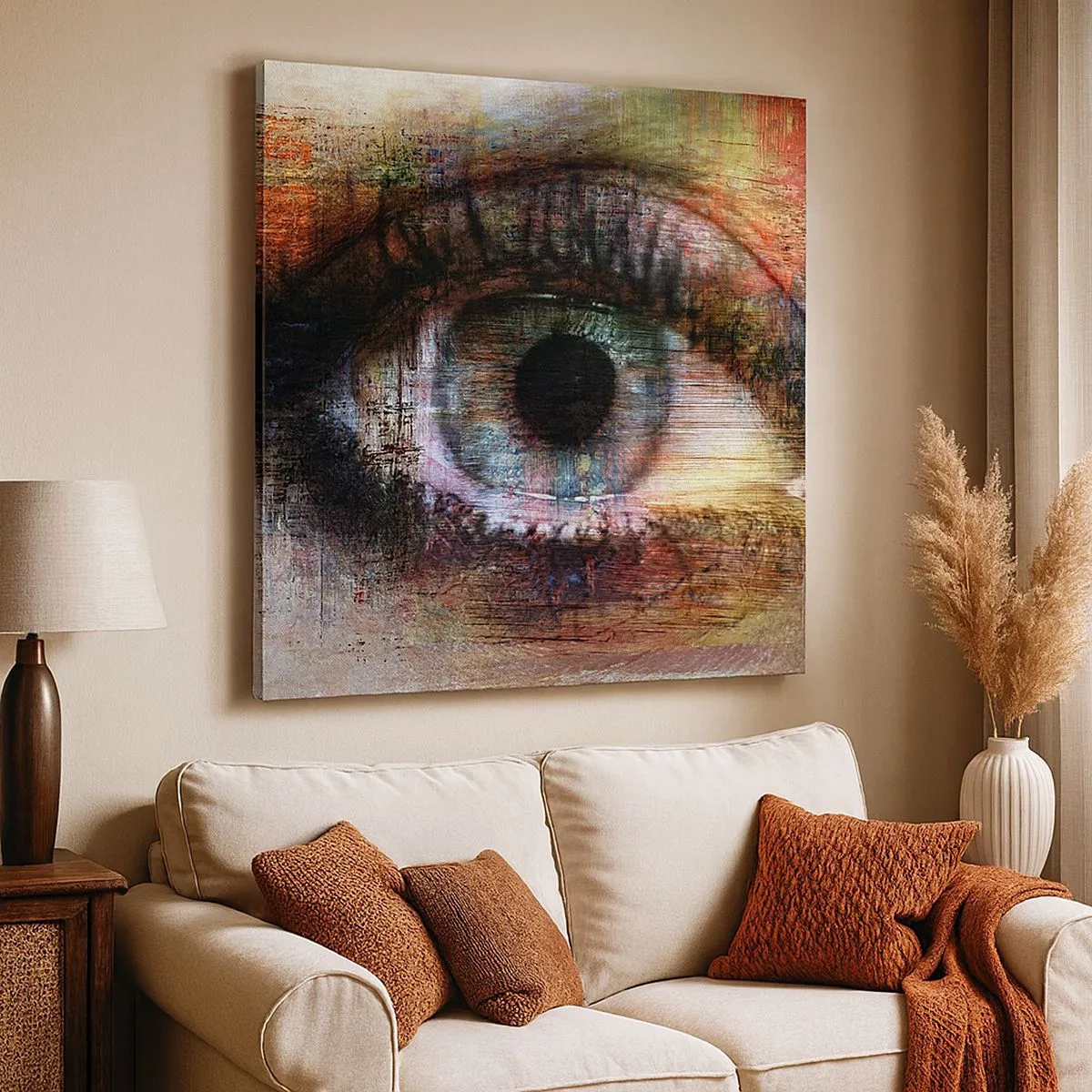 Canvastavla - Bild på duk - Man kan titta in i själen - 30x30 cm