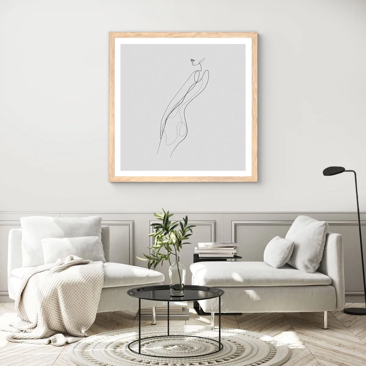 Affisch i ram av ljusek - Bara en utfästelse - 40x40 cm