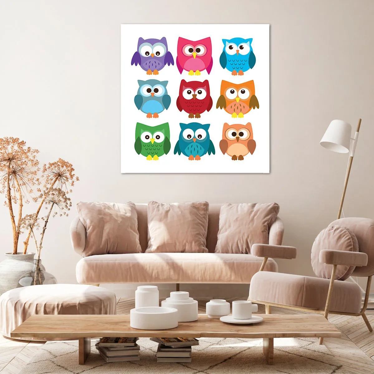 Canvastavla - Bild på duk - Att vara olika på roligt sätt - 50x50 cm