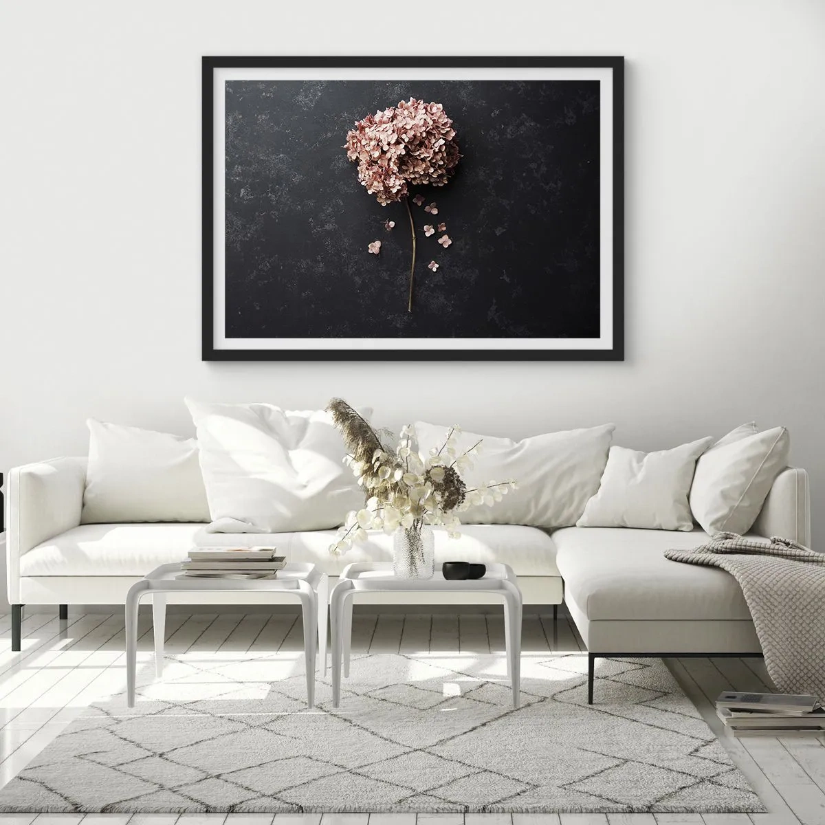 Affisch i svart ram - Ett verkligt romantiskt tecken - 70x50 cm