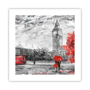 Affisch - Spännande dag - 40x40 cm