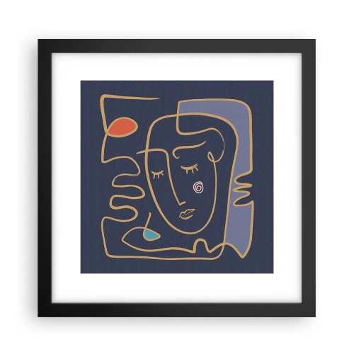 Affisch i svart ram - I drömmarnas värld - 30x30 cm