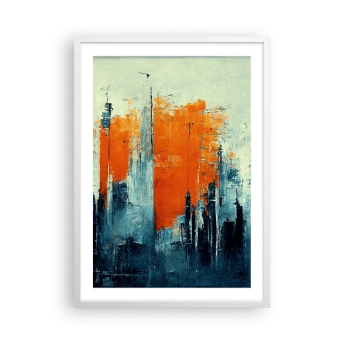 Affisch i vit ram - Modernt landskap - 50x70 cm