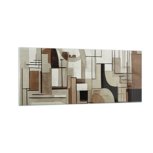 Glastavla - Bild på glas - Stadsbild 2.0 - 100x40 cm