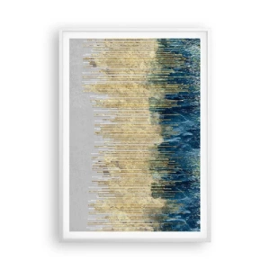 Affisch i vit ram - Förgylld gräns - 70x100 cm