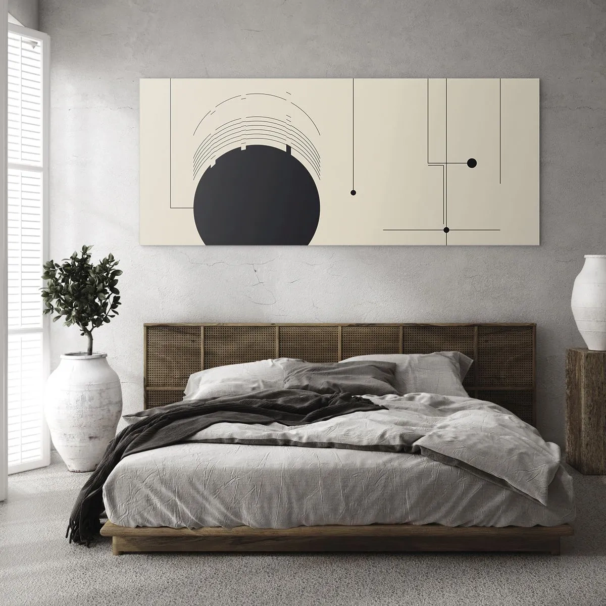 Glastavla - Bild på glas - Fjädrande och dynamisk komposition - 100x40 cm