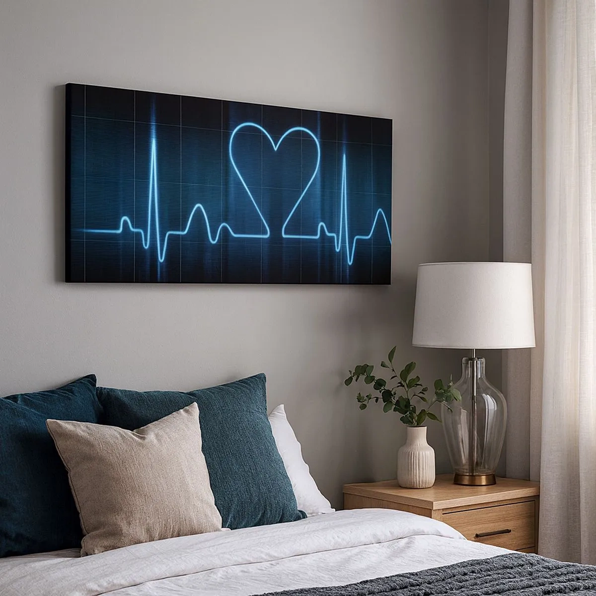 Canvastavla - Bild på duk - I hjärtats takt - 100x40 cm