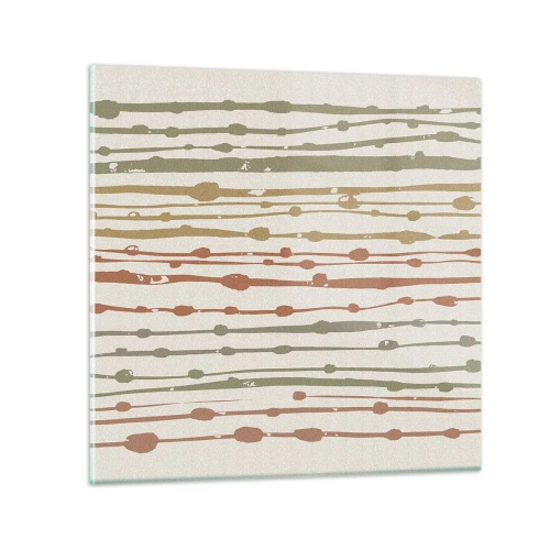 Glastavla - Bild på glas - Musikalisk färgnotation - 30x30 cm