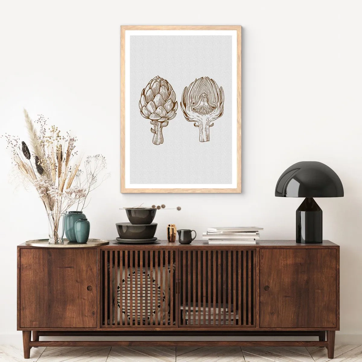 Affisch i ram av ljusek - Anatomilektion - 61x91 cm
