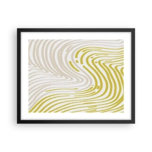 Affisch i svart ram - Komposition med en mjuk böjning - 50x40 cm