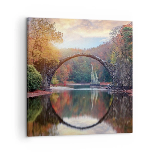 Canvastavla - Bild på duk - På andra sidan av spegeln - 50x50 cm