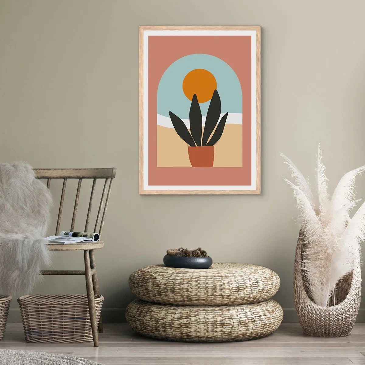 Affisch i ram av ljusek - Små glädje - 70x100 cm