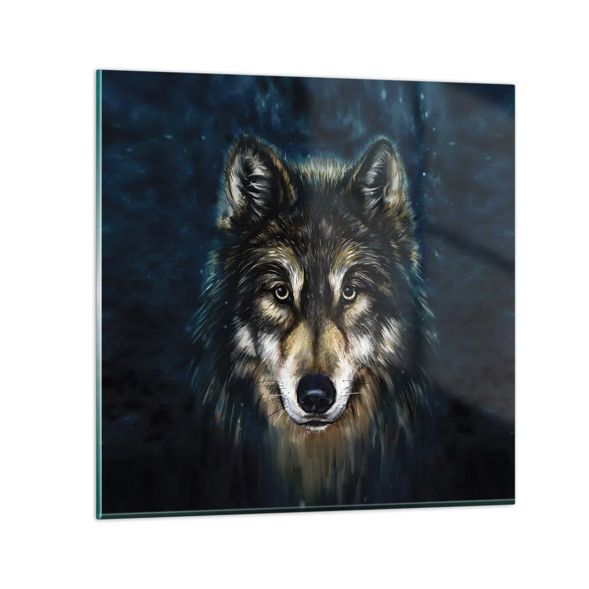 Glastavla - Bild på glas - Alfa? Och omega - 40x40 cm