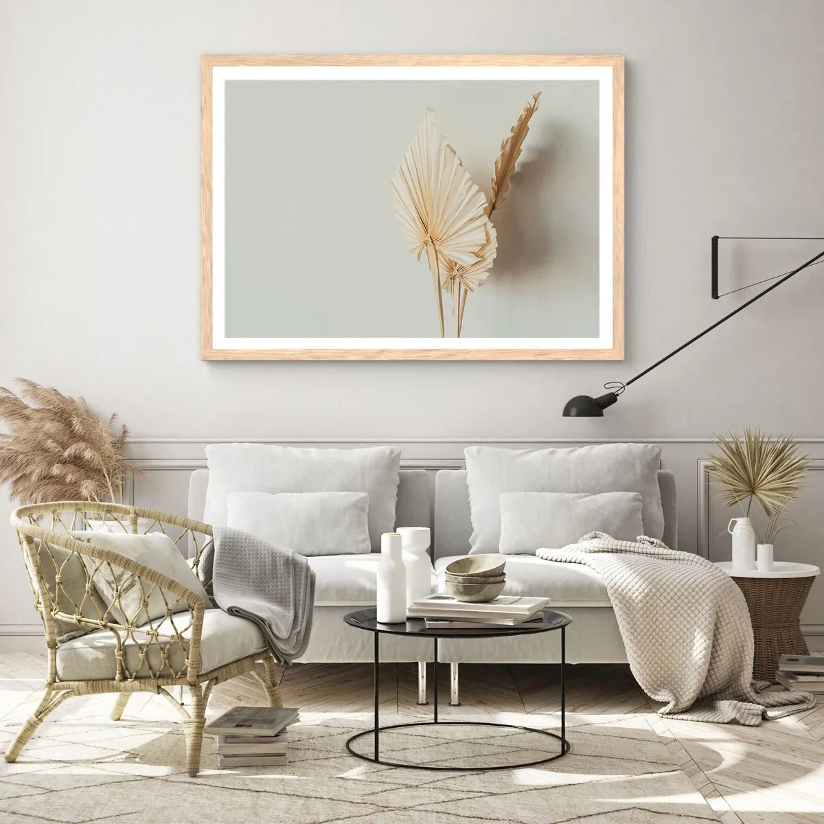 Affisch i ram av ljusek - När du behöver stillhet - 100x70 cm