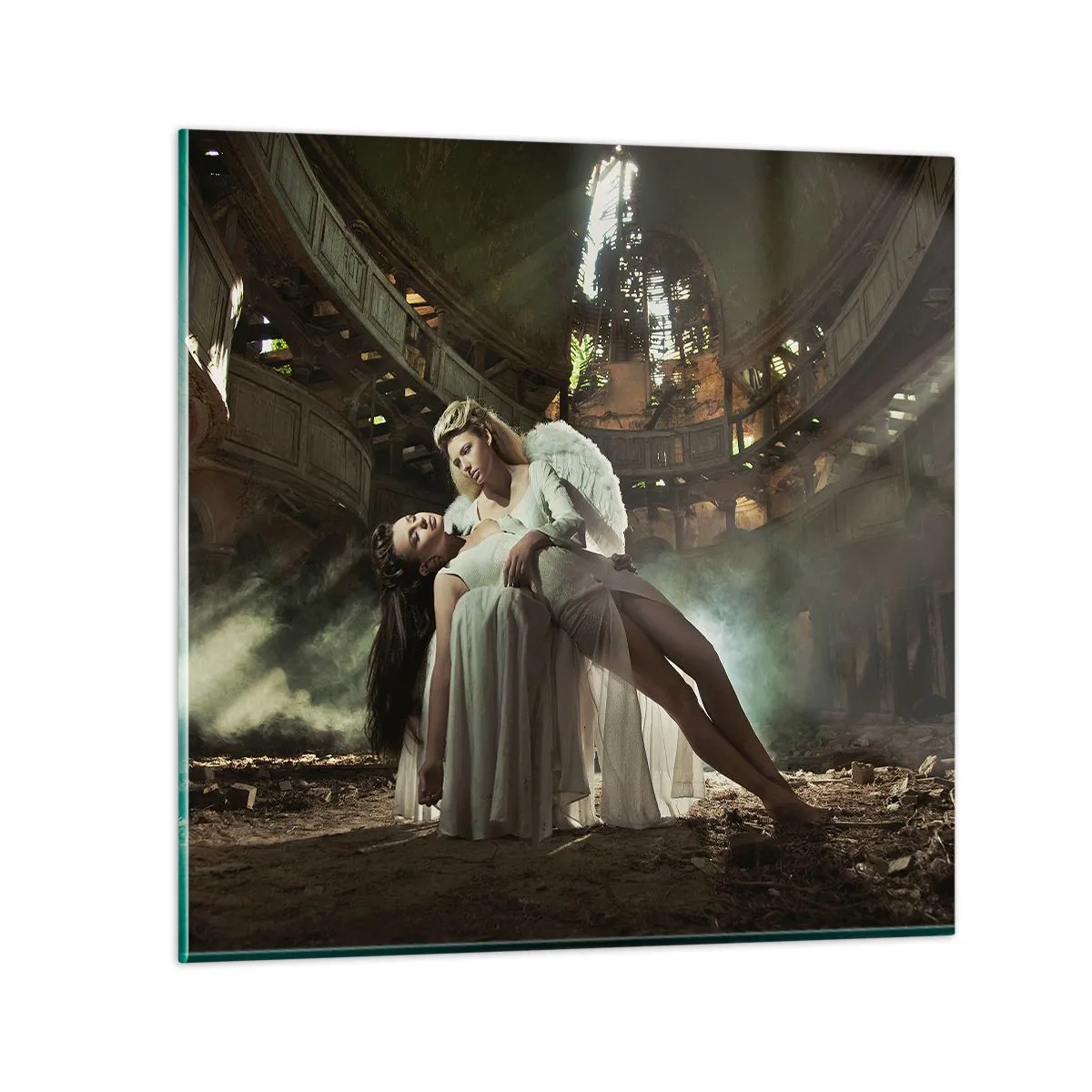 Glastavla - Bild på glas - Gamla teaterns anda - 70x70 cm