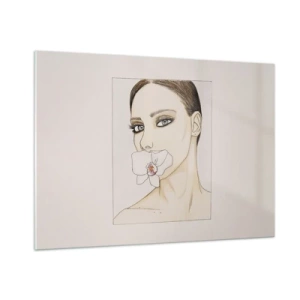 Glastavla - Bild på glas - Elegansens och skönhetens symbol - 100x70 cm