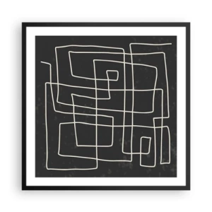 Affisch i svart ram - Inte så enkelt - 60x60 cm