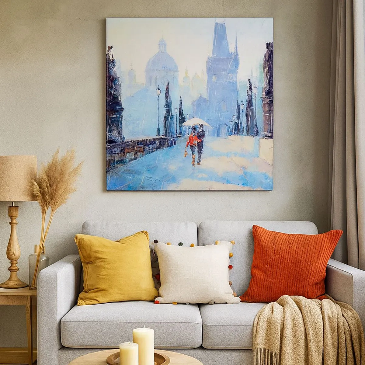 Canvastavla - Bild på duk - Förtrollade av regnet - 30x30 cm