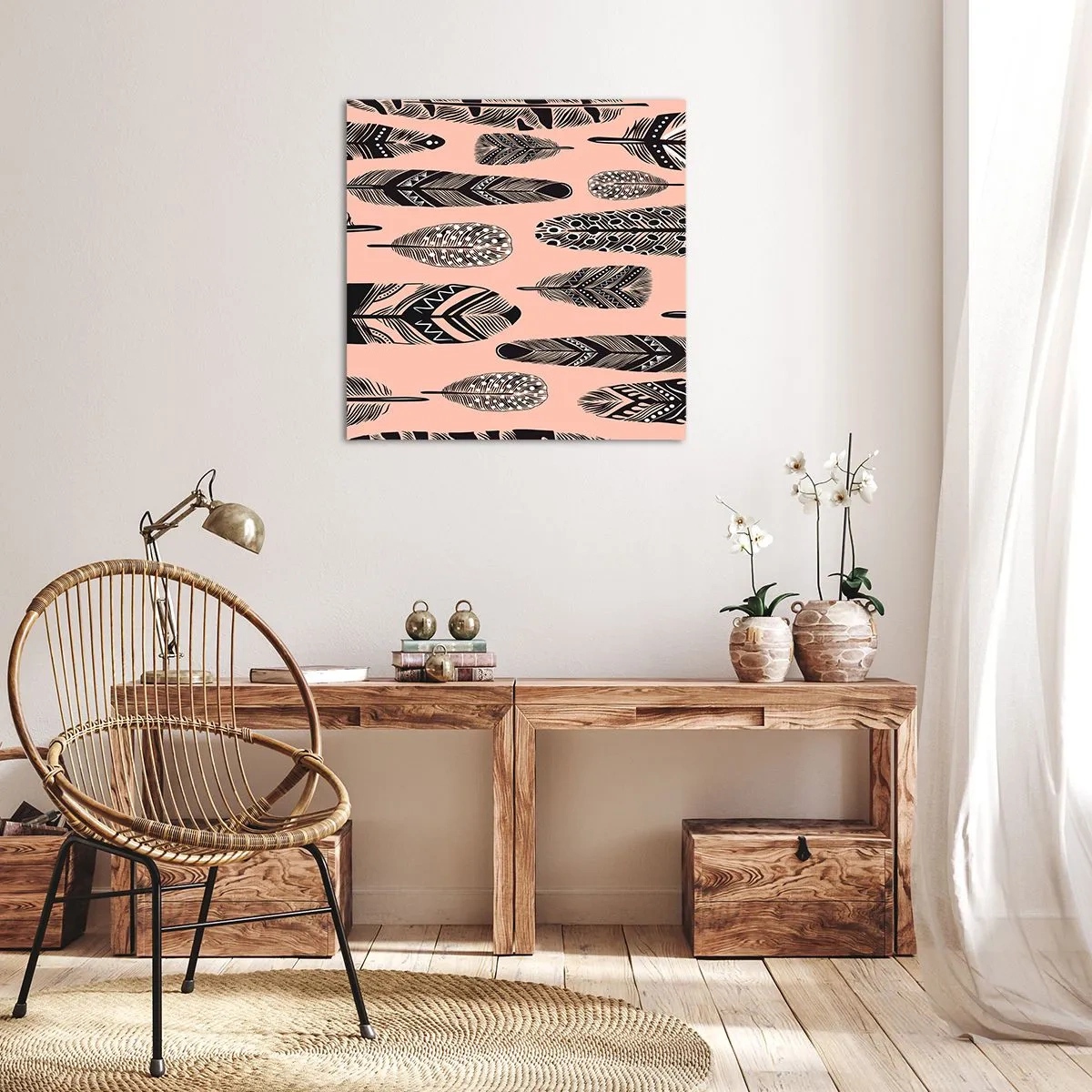 Canvastavla - Bild på duk - Indiansk middag - 30x30 cm