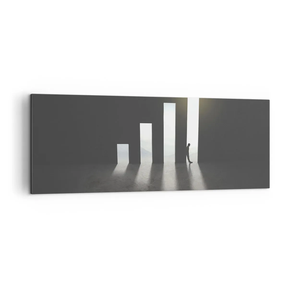 Canvastavla - Bild på duk - Framgång - ett intryck - 140x50 cm