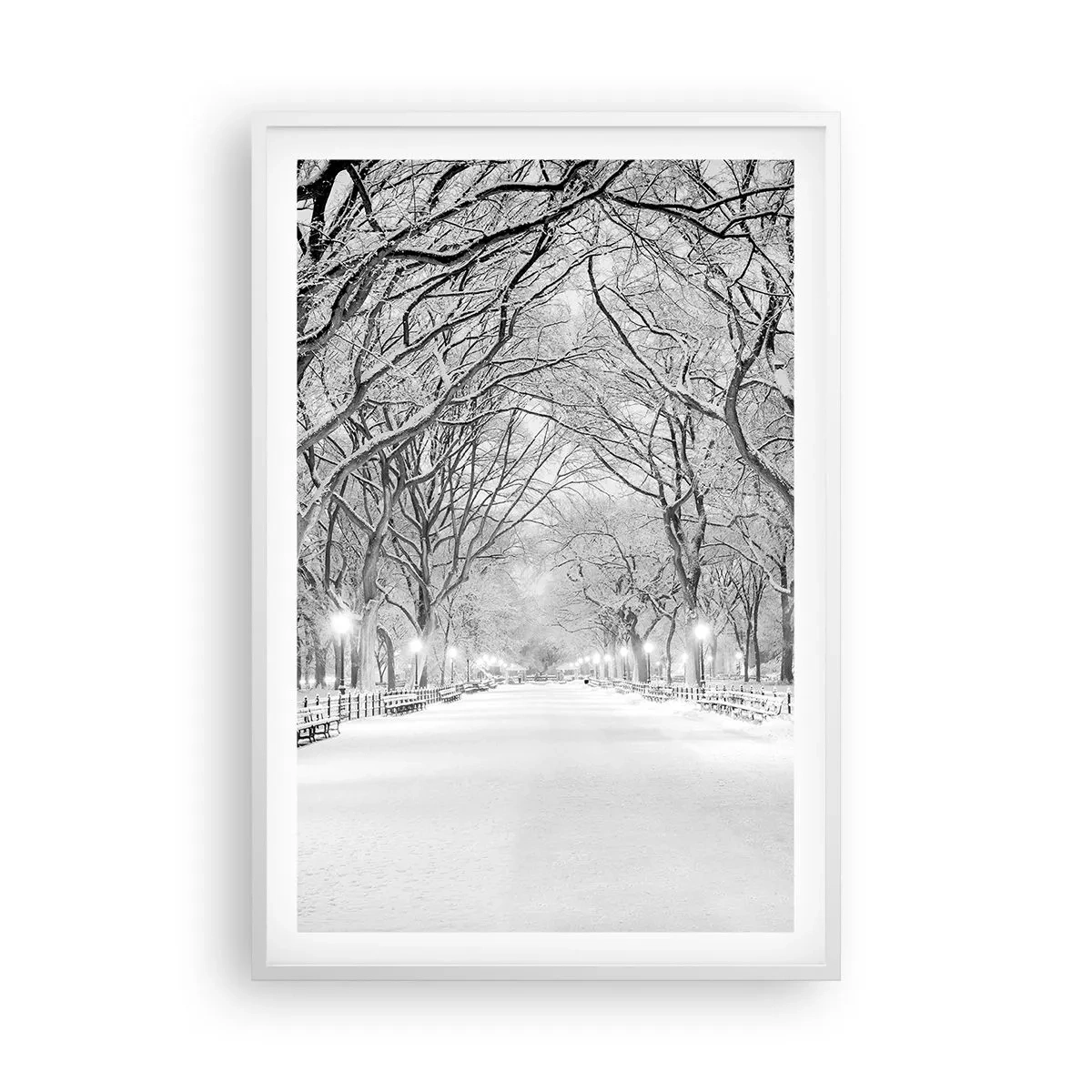 Affisch i vit ram - De fyra årstiderna - vinter - 61x91 cm