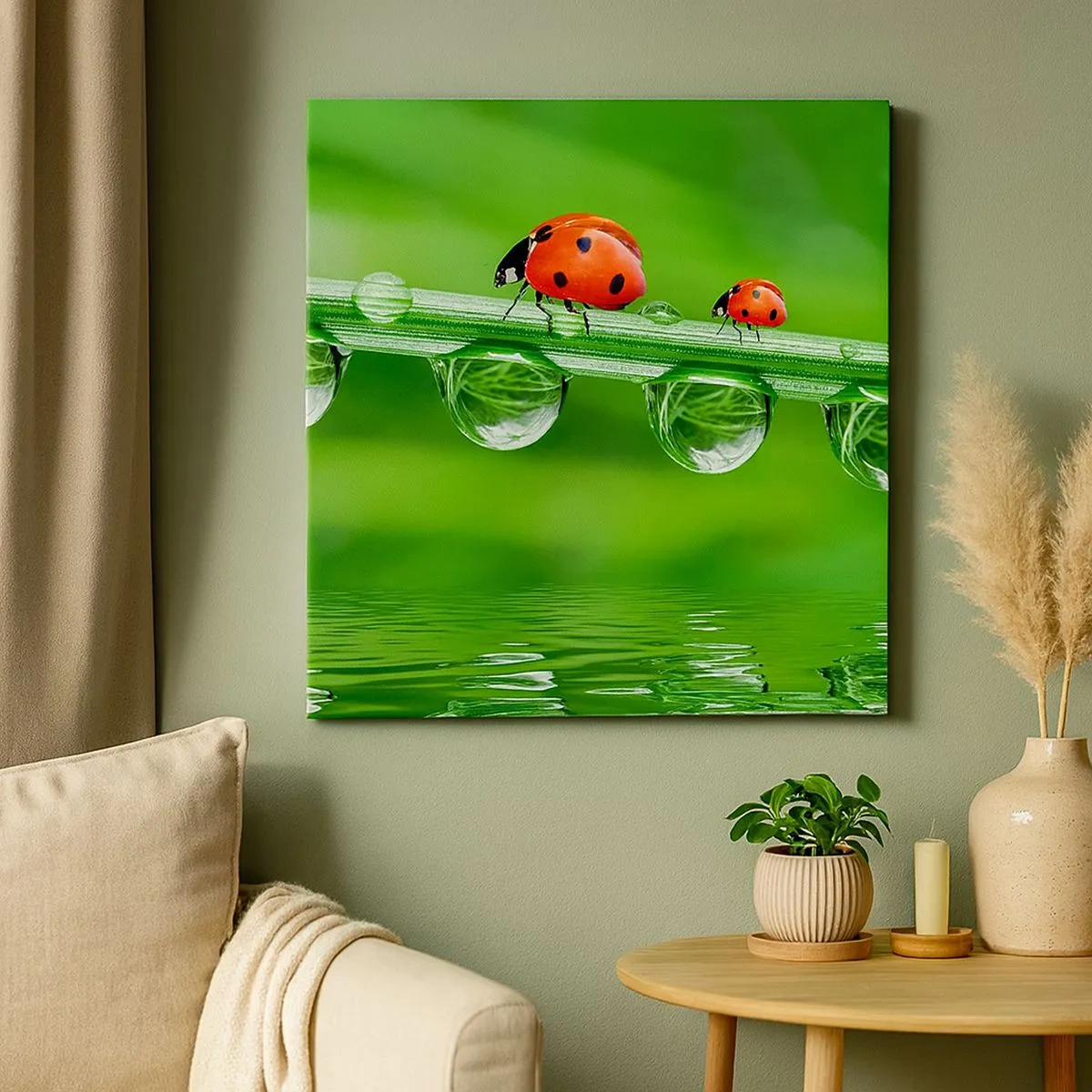 Canvastavla - Bild på duk - Hela sommaren på väg - 30x30 cm