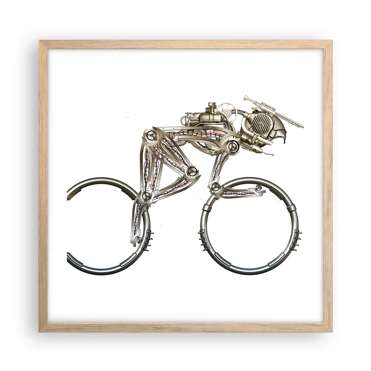 Affisch i ram av ljusek - Underbar maskin - 50x50 cm