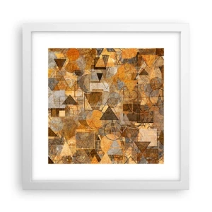 Affisch i vit ram - Värld infattad i form - 30x30 cm