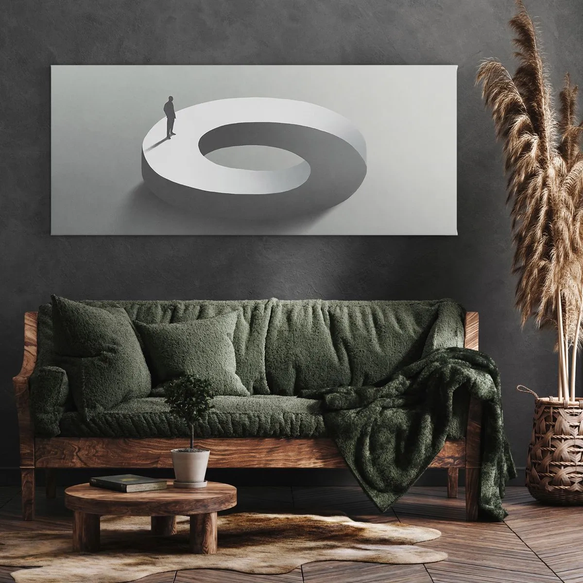 Canvastavla - Bild på duk - Och försök att vara klok - 160x50 cm