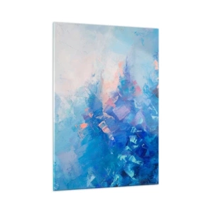 Glastavla - Bild på glas - Vinterabstraktion - 50x70 cm