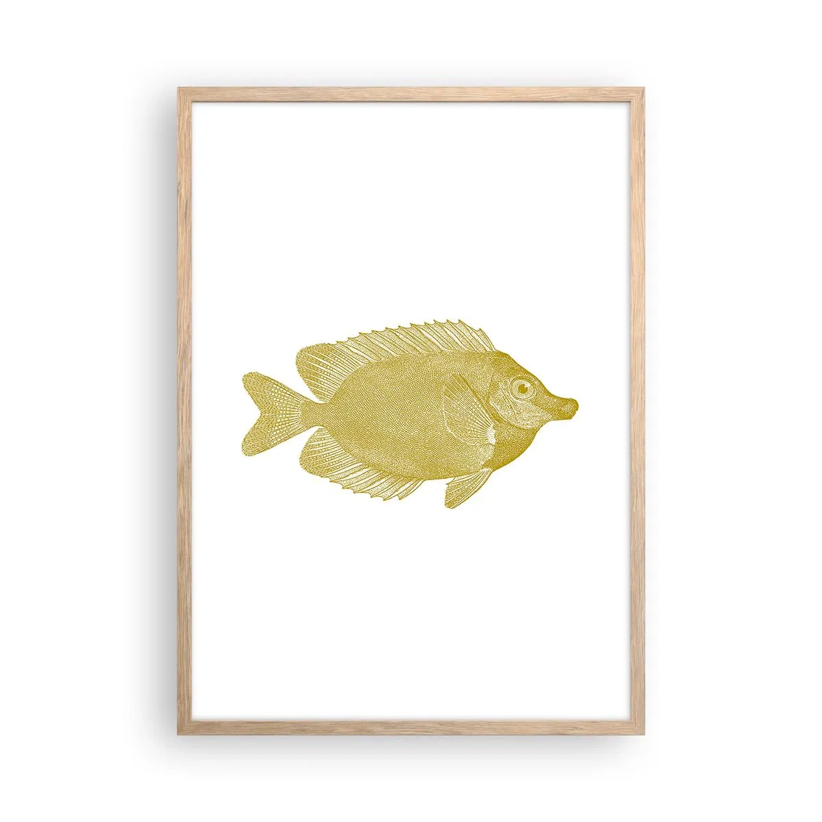 Affisch i ram av ljusek - Fisk och det är allt - 50x70 cm