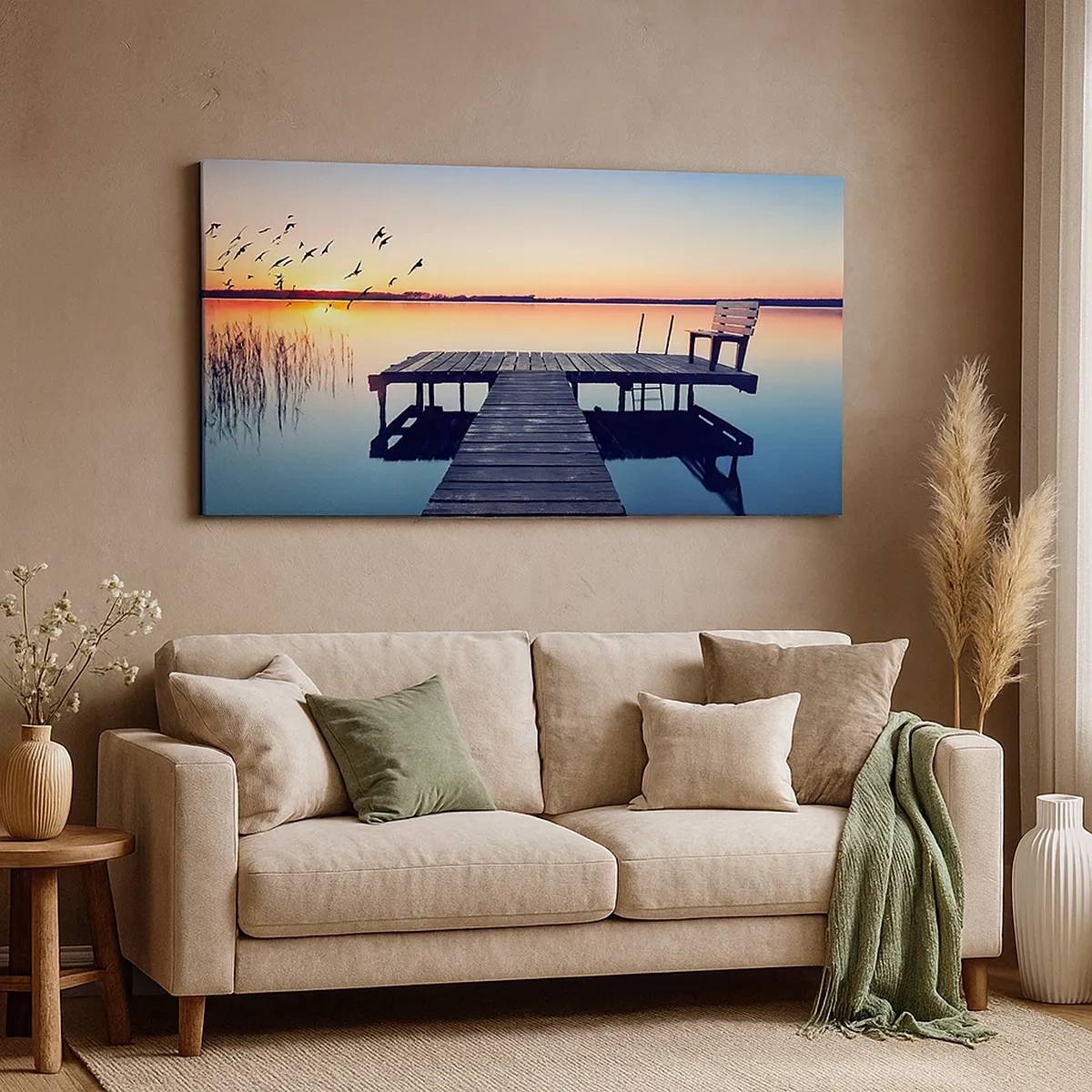 Canvastavla - Bild på duk - Det var en bra dag - 30x30 cm