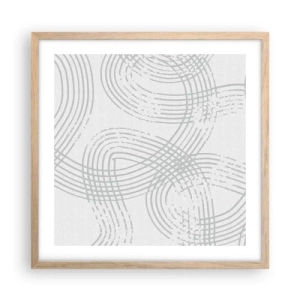 Affisch i ram av ljusek - Det finns ingen rak väg - 50x50 cm