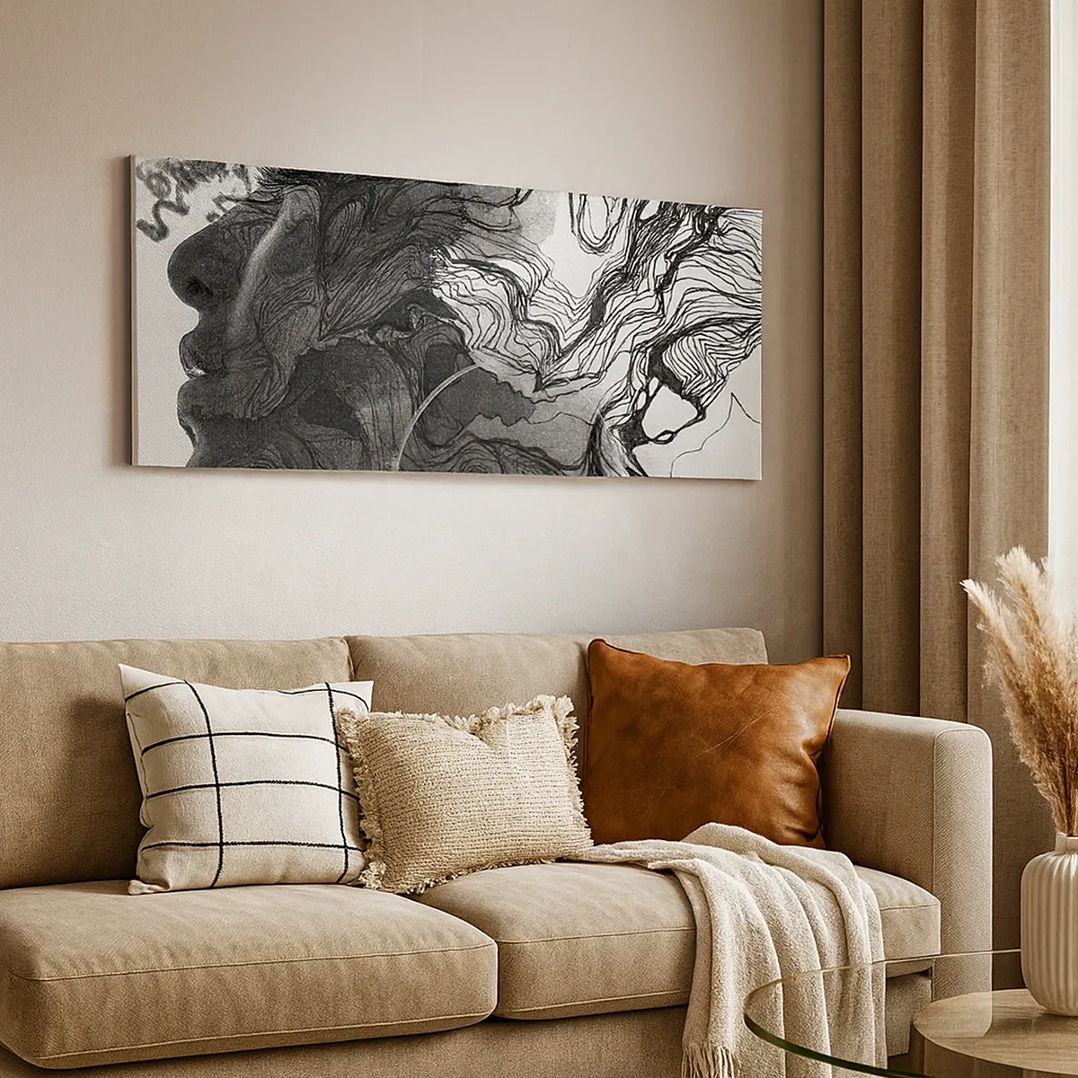 Canvastavla - Bild på duk - Tilltrasslad i drömmarna - 30x30 cm