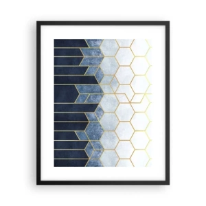 Affisch i svart ram - Komposition i synkoprytm - 40x50 cm